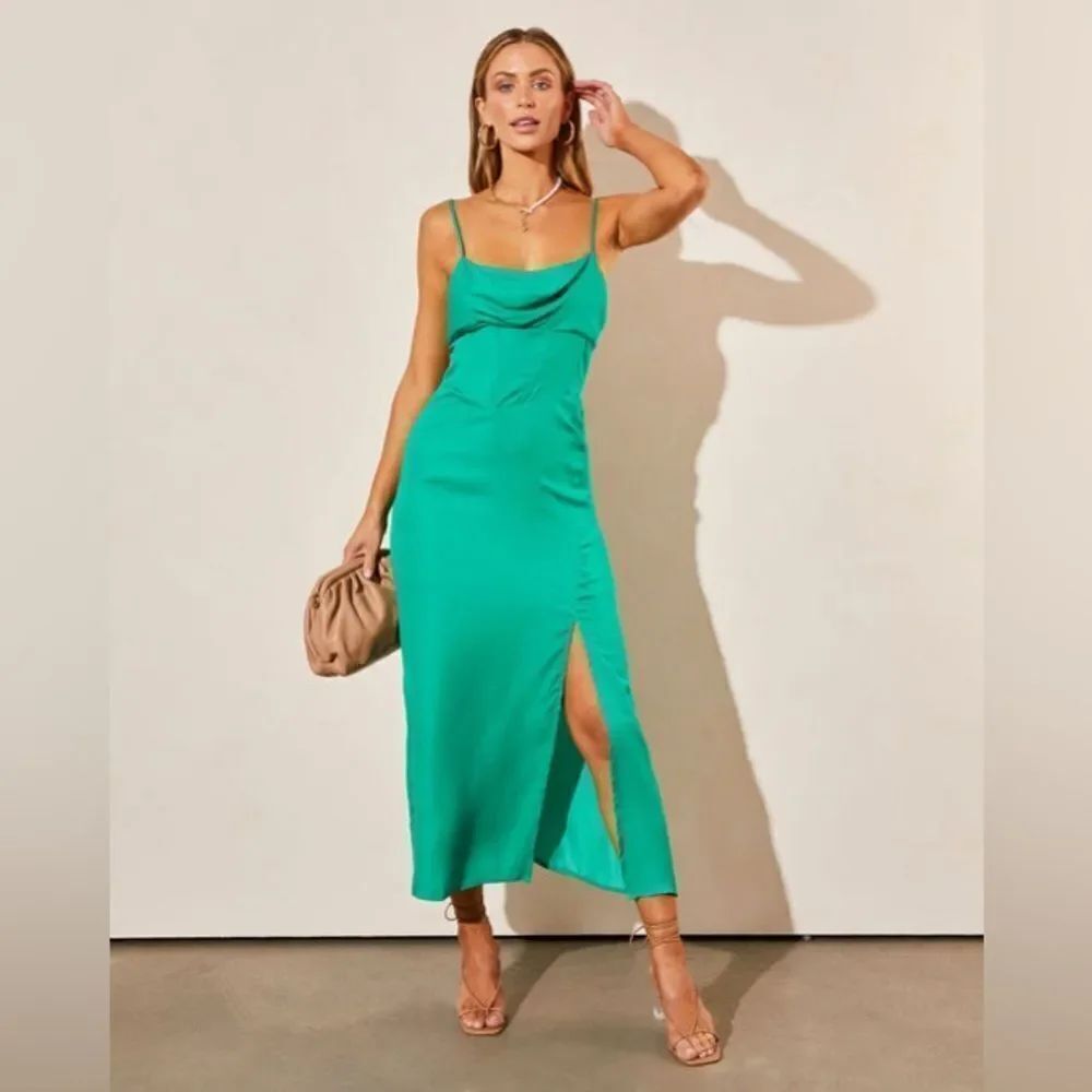 ✨Vici Prescott Slip Midi Sz Large Green Dress✨